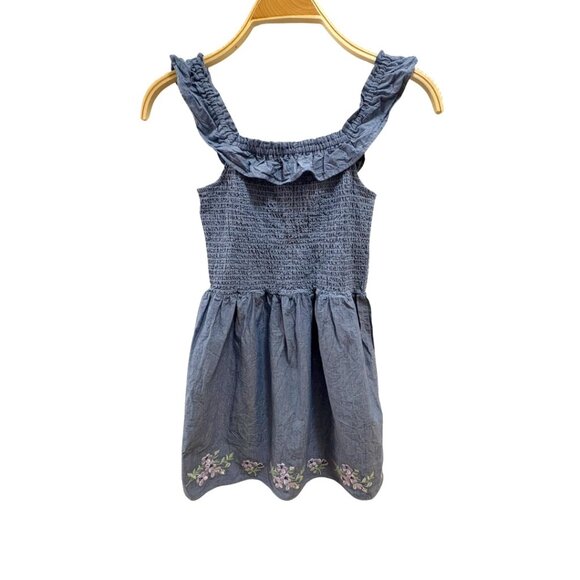 Girls Chambray Sundress with Embroidery size 12 - Picture 1 of 5